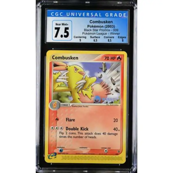 Pokemon Trading Card Game Promo Cards Rare Combusken (Winner) #9 [CGC - Near Mint+ 7.5 (3927676146)]