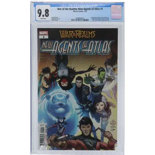 War of the Realms: New Agents of Atlas Graded Comic #1 CGC 9.8 Comic Book [1st Apperance of Luna Snow, Wave, Crescent, Aero]