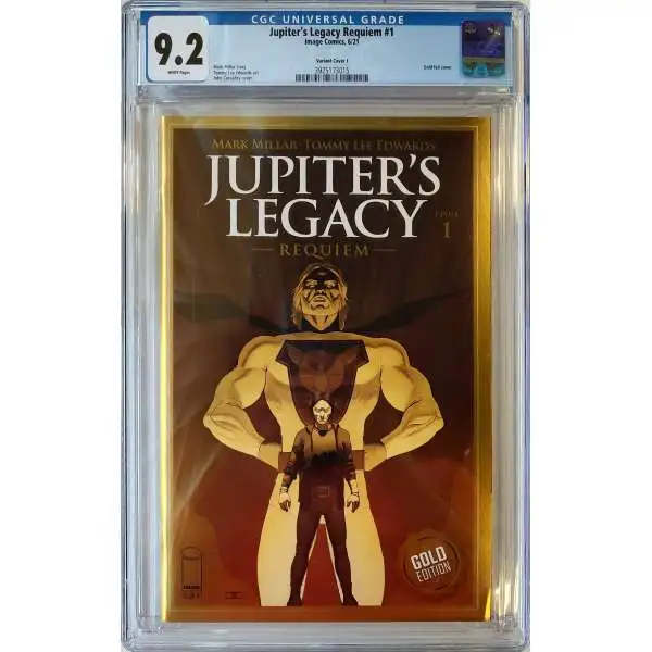 Image Comics Jupiters Legacy Requiem #1 CGC 9.2 Graded Comic Book [John Cassaday Gold Foil Variant Cover]