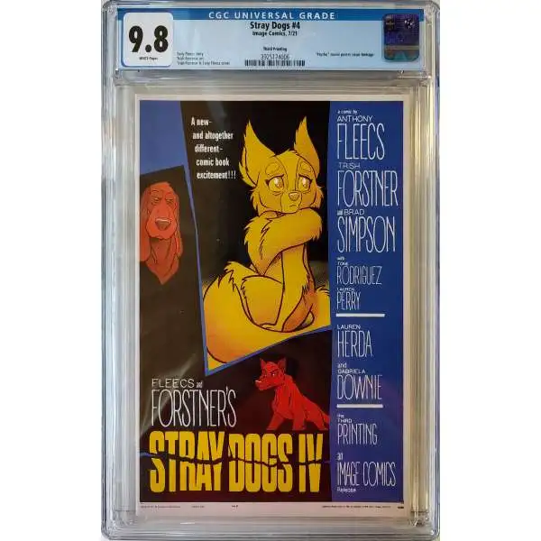 Image Comics Stray Dogs #4 CGC 9.8 Graded Comic Book [Forstner & Fleecs 3rd Printing "Psycho" Homage Variant]