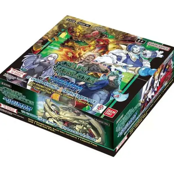 Digimon Trading Card Game Chain of Liberation Booster Box EX08 [24 Packs]