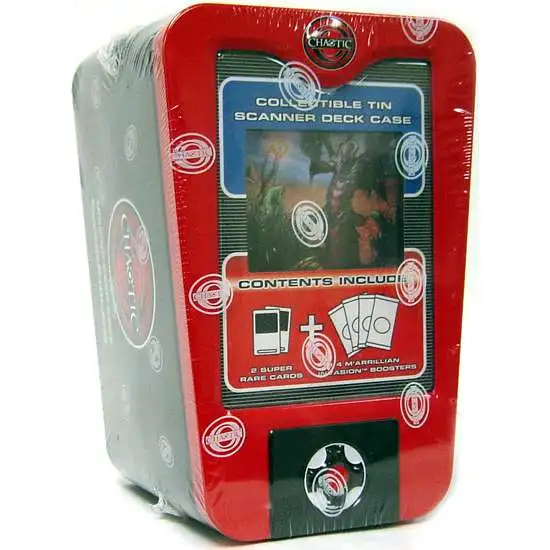 Chaotic Trading Card Game Wave 1 Scanner Tin Deck Box [Red]
