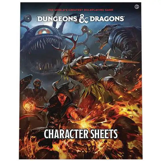 Dungeons & Dragons 2024 Edition Character Sheets Roleplaying Accessory