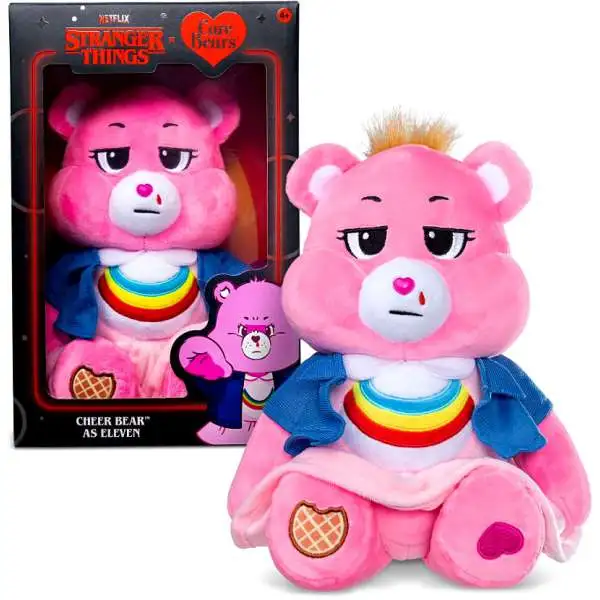 Care Bears Stranger Things Special Edition Cheer Bear as Eleven 12-Inch Plush Figure