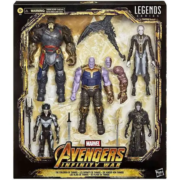Avengers Infinity War Marvel Legends The Children of Thanos Exclusive Action Figure 5-Pack [Thanos, Proxima Midnight, Ebony Maw, Corvus Glaive & Cull Obsidian]