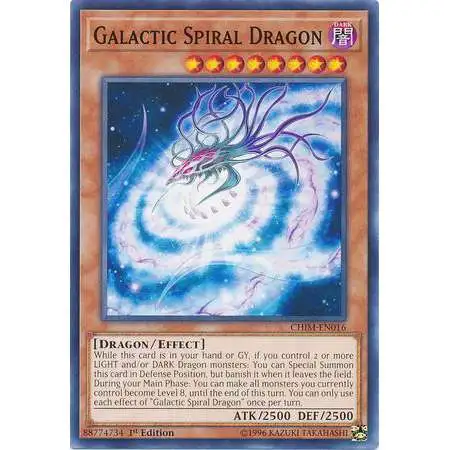 YuGiOh Trading Card Game Chaos Impact Common Galactic Spiral Dragon CHIM-EN016