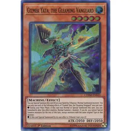 YuGiOh Trading Card Game Chaos Impact Super Rare Gizmek Yata, the Gleaming Vanguard CHIM-EN023