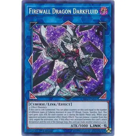 YuGiOh Trading Card Game Chaos Impact Secret Rare Firewall Dragon Darkfluid CHIM-EN037