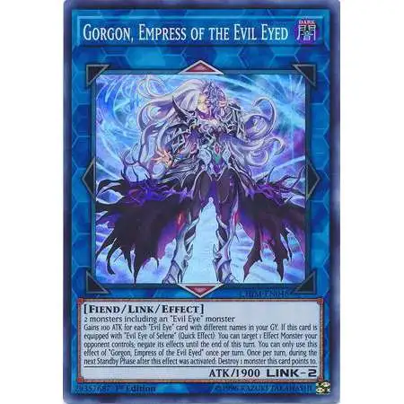 YuGiOh Trading Card Game Chaos Impact Super Rare Gorgon, Empress of the Evil Eyed CHIM-EN048