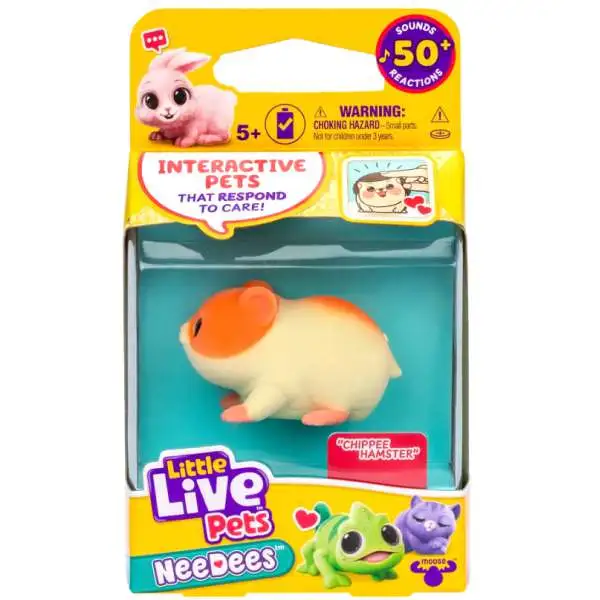 Little Live Pets NeeDees Chippee Hamster Wearable Interactive Figure Pack