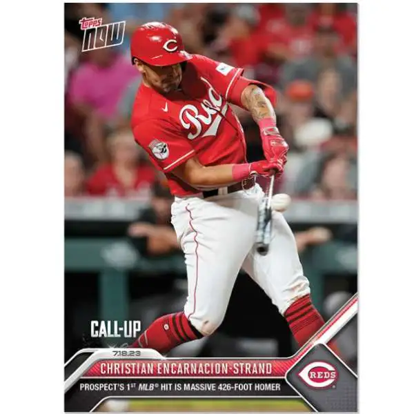 MLB Cincinatti Reds 2023 NOW Baseball Christian Encarnacion-Strand Exclusive #583 [Rookie Card, Prospects 1st Hit is a Massive 426-Foot Homer]