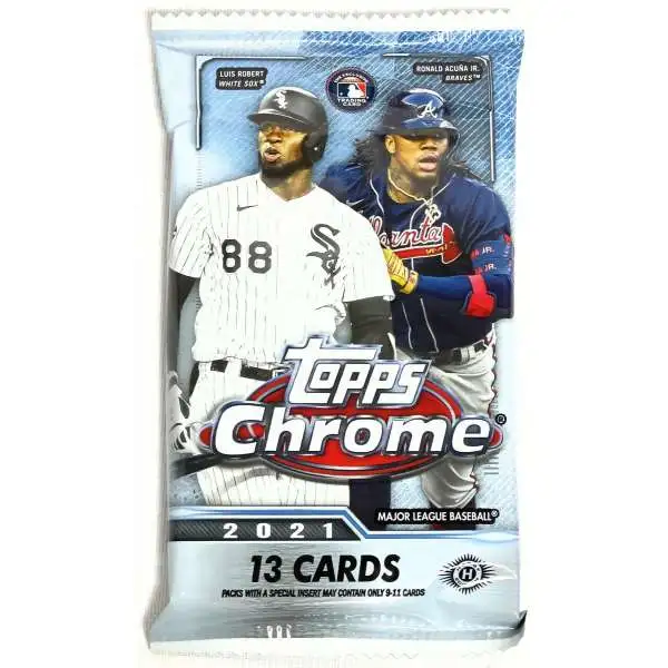 MLB Topps 2021 Chrome Baseball Trading Card JUMBO HOBBY Pack [13 Cards]