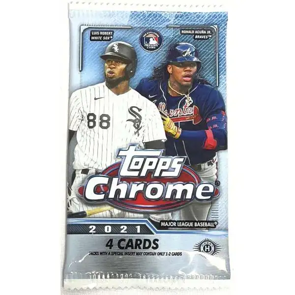 MLB Topps 2021 Chrome Baseball Trading Card HOBBY Pack [4 Cards]