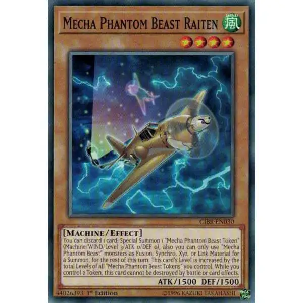 YuGiOh Circuit Break Common Mecha Phantom Beast Raiten CIBR-EN030
