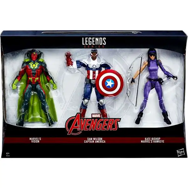 Captain America Civil War Marvel Legends Vision, Sam Wilson & Kate Bishop Exclusive Action Figure 3-Pack