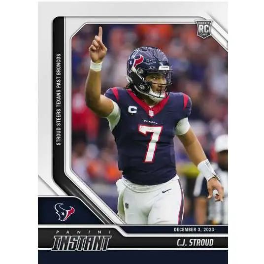 NFL 2023 Panini Instant Football CJ Stroud #68 [Rookie, Steers Texans Past Broncos]