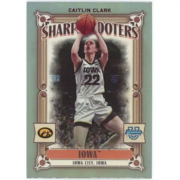 WNBA 2023-24 Bowman Chrome University Sharpshooters Caitlin Clark SS-15