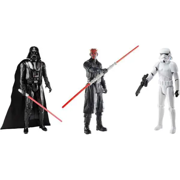 Star Wars Clash of The Dark Side Exclusive Action Figure 3-Pack [Darth Vader, Darth Maul & Stormtrooper]