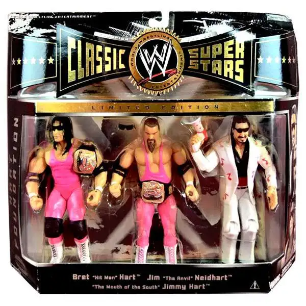 WWE Wrestling Classic Superstars Series 4 Hart Foundation Action Figure 3-Pack