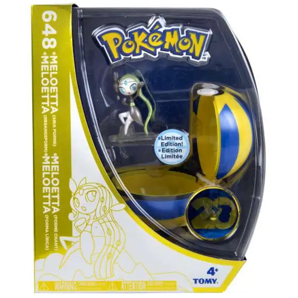Pokemon 20th Anniversary Clip n Carry Pokeball Meloetta with Quick Ball Figure Set [20th Anniversary]