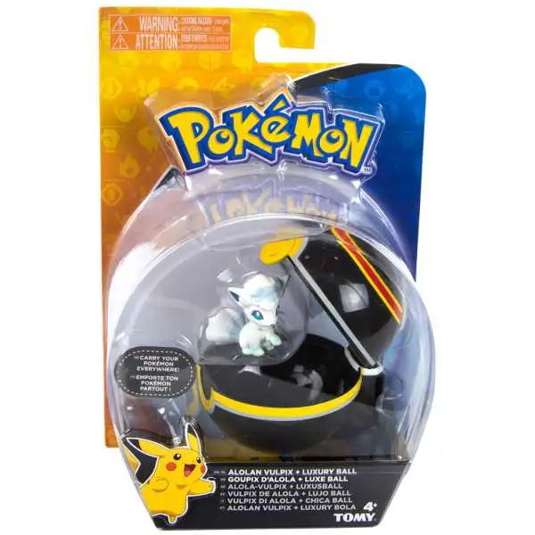 Pokemon Clip n Carry Pokeball Alolan Vulpix & Luxury Ball Figure Set