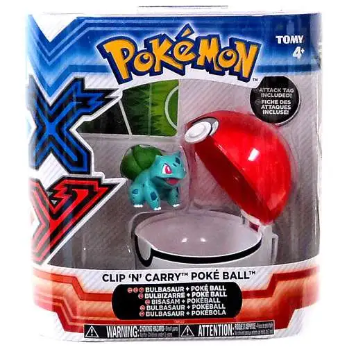 Pokemon Clip n Carry Pokeball Bulbasaur with Poke Ball Figure Set