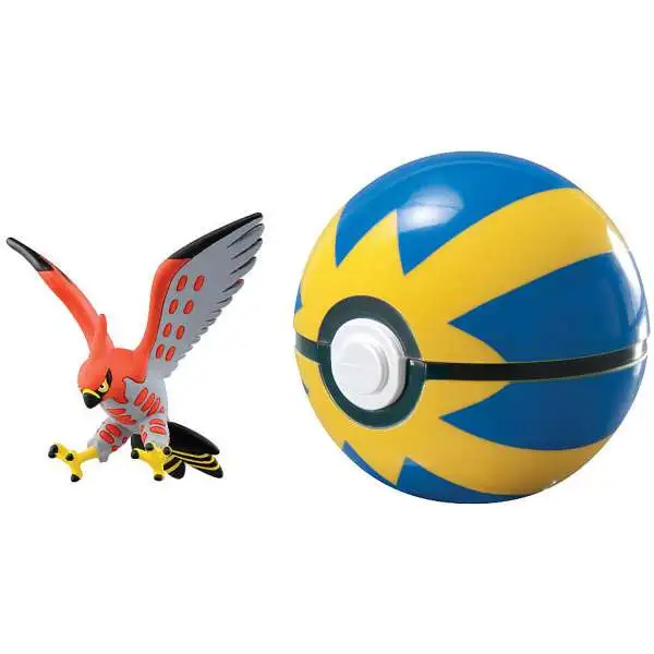 Pokemon Clip n Carry Pokeball Talonflame with Quick Ball Figure Set