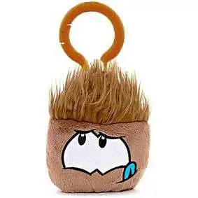 Club Penguin Brown Puffle 2-Inch Plush Clip On