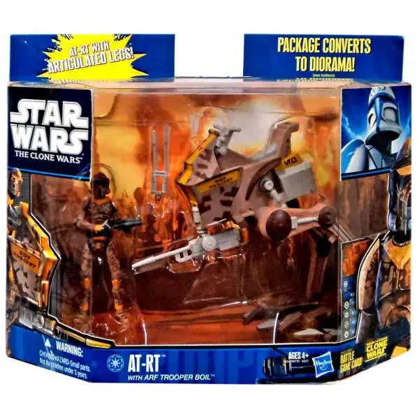 Star Wars Clone Wars 2010 AT-RT with ARF Trooper Boil Action Figure & Vehicle [Diorama Package]