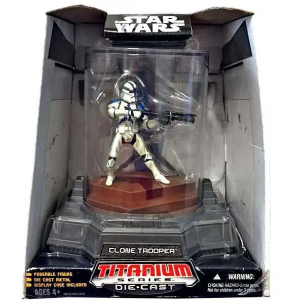 Star Wars Clone Wars Titanium Series 2007 Clone Trooper Diecast Figure