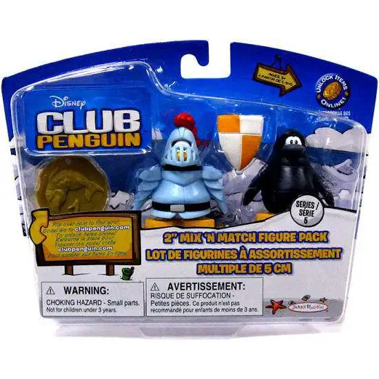 Club Penguin Mix 'N Match Series 5 Knight & Ninja Mini Figure Set