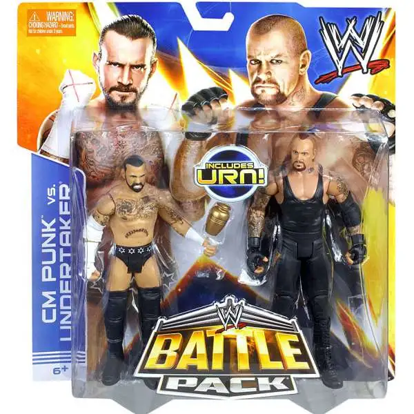 WWE Wrestling Battle Pack Series 25 CM Punk vs. Undertaker Action Figure 2-Pack [Urn]