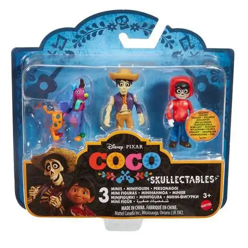 Disney / Pixar Coco Skullectables Miguel, Hector & Dog Mini Figure 3-Pack Set [Damaged Package]