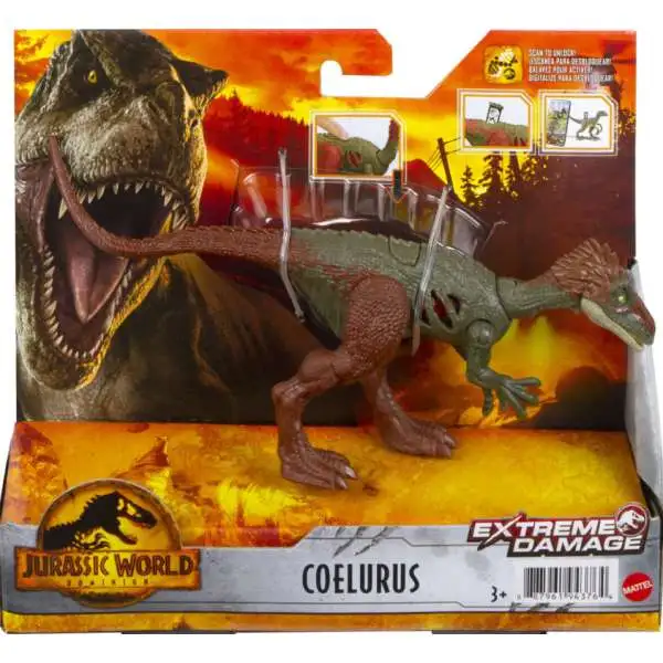 Jurassic World Dominion Extreme Damage Coelurus Exclusive Action Figure [Damaged Package]