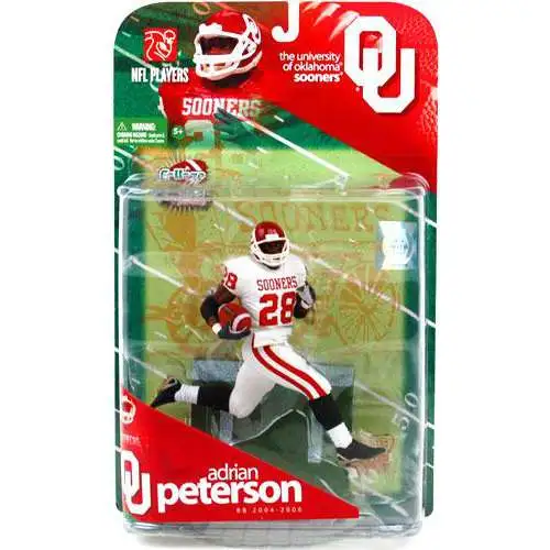 McFarlane Toys NCAA College Football Sports Picks Adrian Peterson Action Figure [White Jersey Variant]