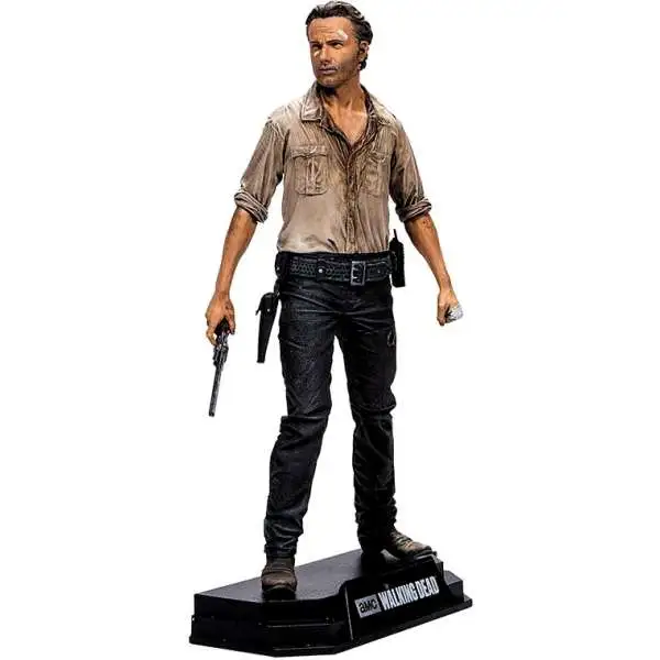 McFarlane Toys The Walking Dead Color Tops Red Wave Rick Grimes Action Figure #1