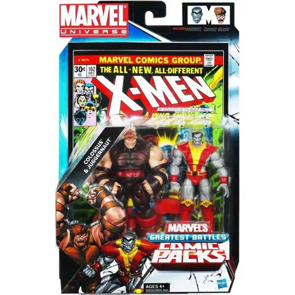 Marvel Universe Greatest Battles Comic Packs Colossus vs. Juggernaut Action Figure 2-Pack