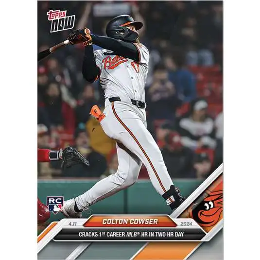 MLB Baltimore Orioles 2023 Topps Now Baseball Colton Cowser #66 [Rookie, Cracks 1st Career MLB HR In 2 HR Day] (Pre-Order ships May)