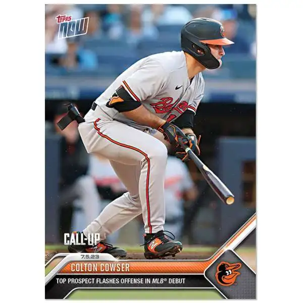 MLB Baltimore Orioles 2023 Topps Now Baseball Colton Cowser #529 [Rookie Call-Up]