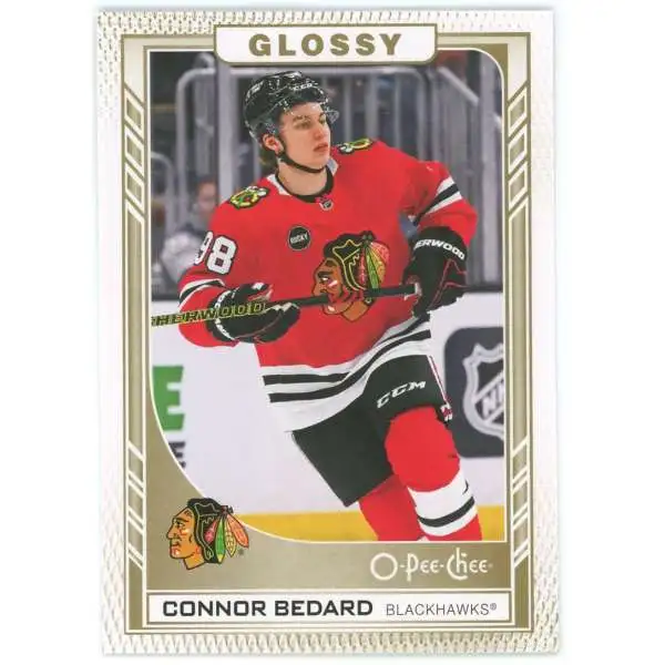 NHL Upper Deck 2023-24 Series 2 Hockey Gold Glossy Connor Bedard R-47 [Rookie]