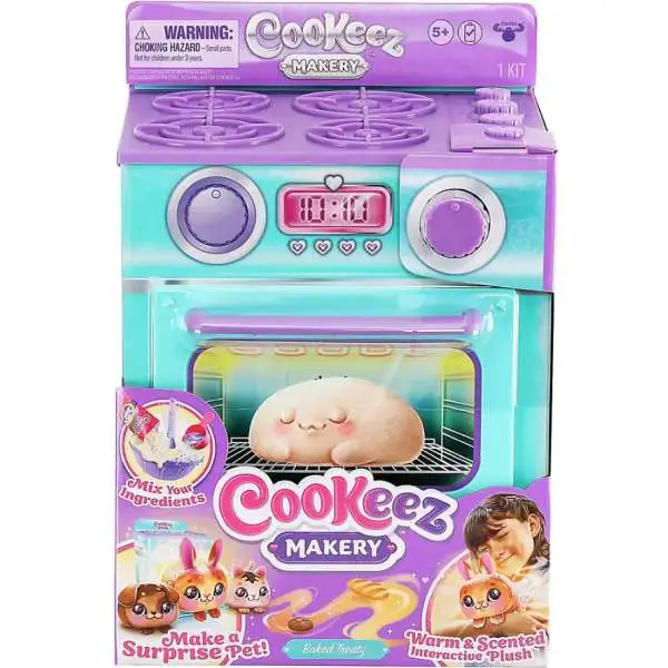 Cookeez Makery Bake Your Own Plush BAKED Treatz Oven Playset [1 RANDOM Mystery Interactive Plush, Damaged Package]