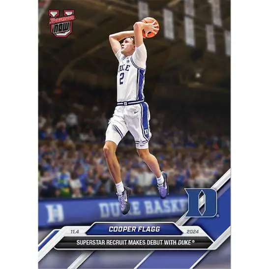 NCAA Duke Blue Devils 2024-25 Bowman U NOW Basketball Cooper Flagg #1 [Superstar Recruit Makes Debut]