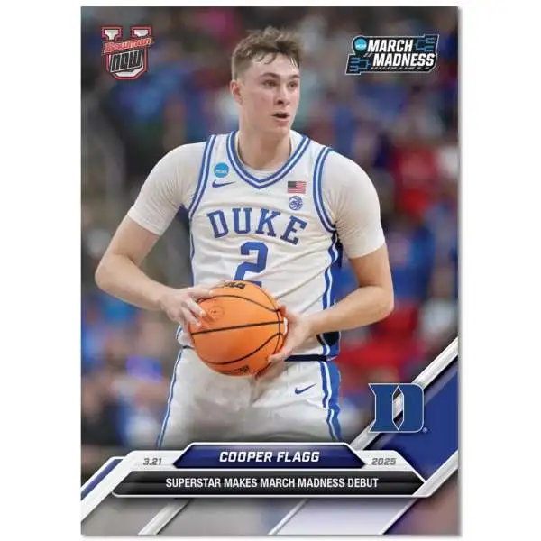 NCAA Duke Blue Devils 2024-25 Bowman U NOW Basketball Cooper Flagg #95 [Superstar Makes March Madness Debut]