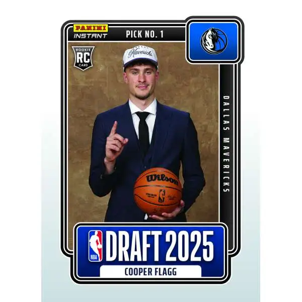 NBA Dallas Mavericks 2025-26 Instant Draft Night Basketball Cooper Flagg NBADN-1 [Rookie Card, 1st Overall Draft Pick]