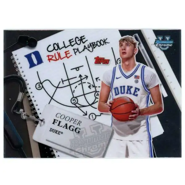 NCAA 2024-25 Bowman U Chrome Basketball College Rule Playbook Cooper Flagg CRP-5
