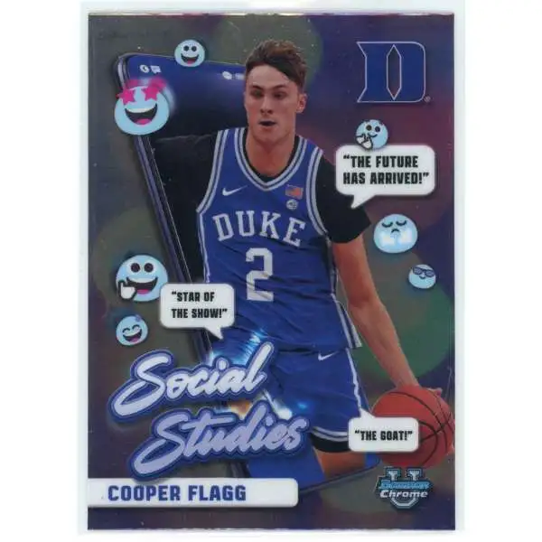 NCAA 2024-25 Bowman U Chrome Basketball Social Studies Cooper Flagg SS-1
