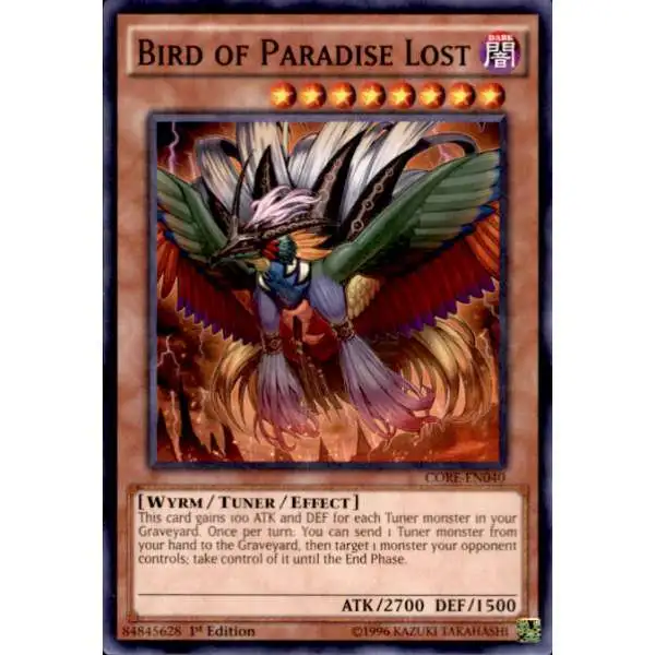 YuGiOh Clash of Rebellions Common Bird of Paradise Lost CORE-EN040