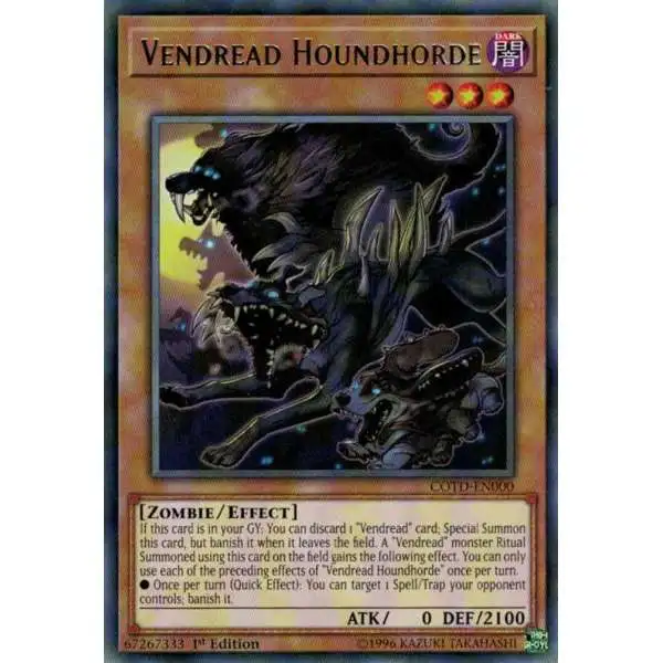 YuGiOh Code of the Duelist Rare Vendread Houndhorde COTD-EN000