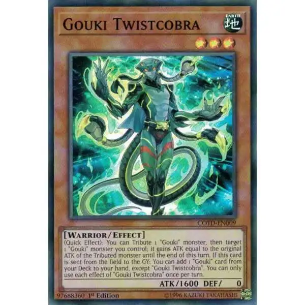 YuGiOh Code of the Duelist Super Rare Gouki Twistcobra COTD-EN009