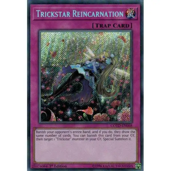 YuGiOh Code of the Duelist Secret Rare Trickstar Reincarnation COTD-EN068